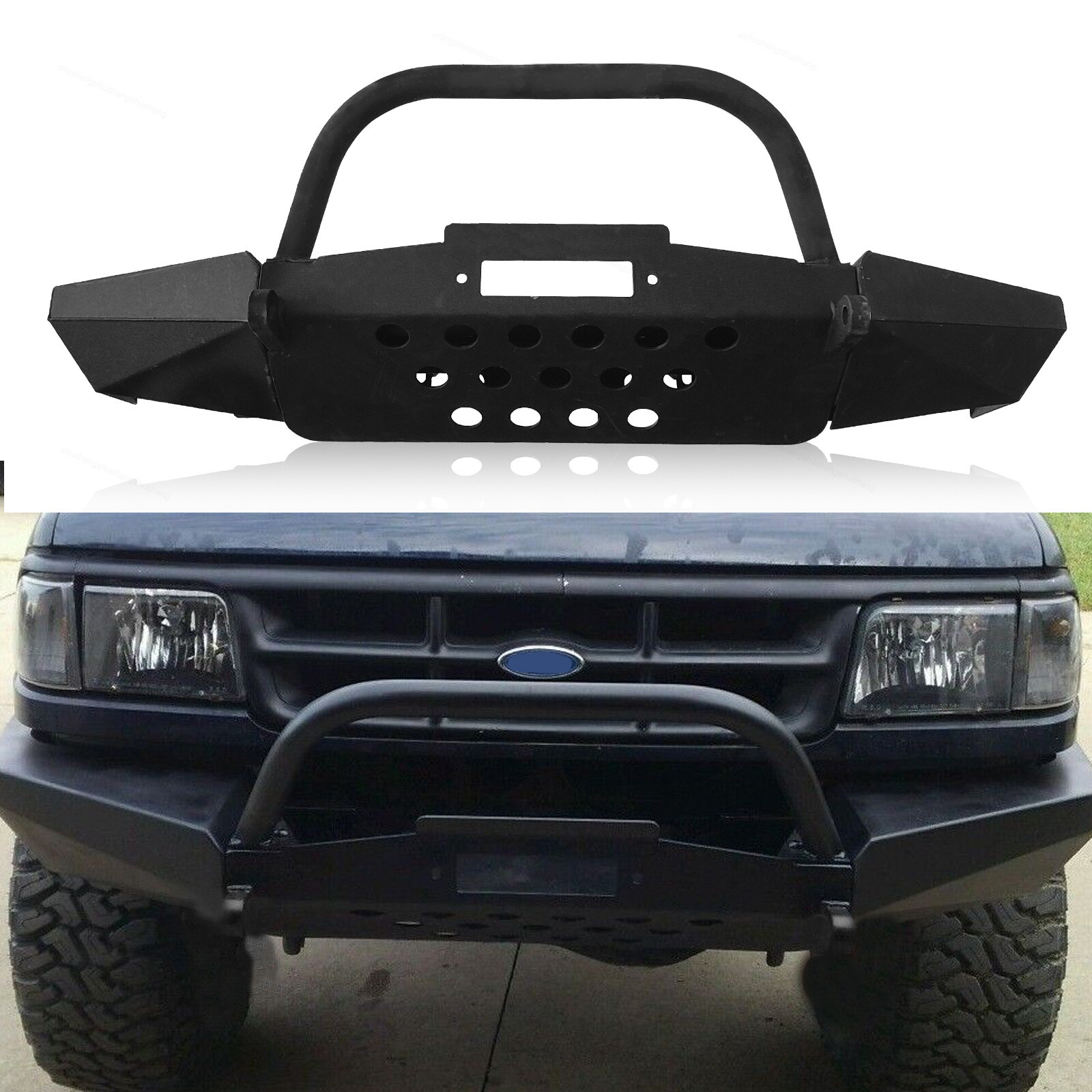 Modular Front Winch Modular Bumper Fit For Ford Ranger 1998-2011 Powder