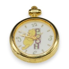 Disney Pooh Carabiner Pocket Watch Tigger 25mm Gold Tone