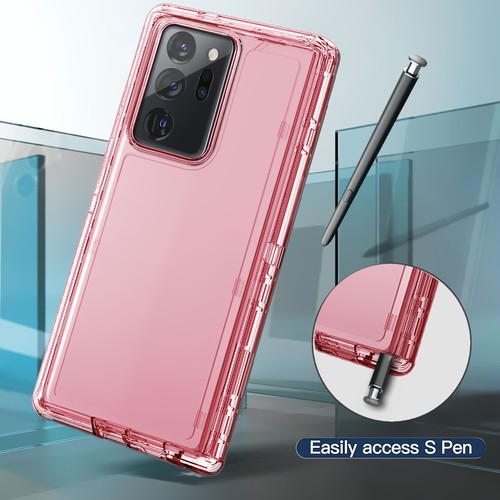 For Samsung Galaxy Note 20 Ultra 5G Case Shockproof Hard Phone Cover Clear/Pink - Photo 16 sur 24