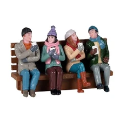 LEMAX-COFFEE & FRIENDS-Holiday Village -Train Set  Accent