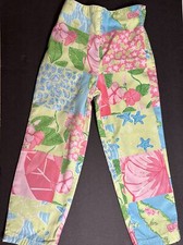 Little Lilly Pulitzer Pants Girls Size 5 Green Sea Floral