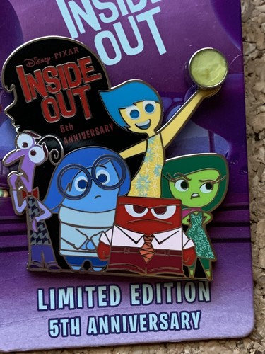Inside Out -Joy Sadness Anger Disgust-5th Anniversary Disney Pin Limited LE 3000 - 第 5/5 張圖片