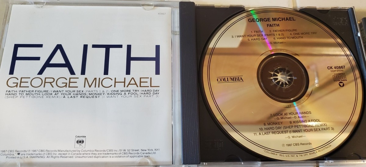 GEORGE MICHAEL FAITH ORIGINAL CD 1987 1ST USA PRESSING WHAM