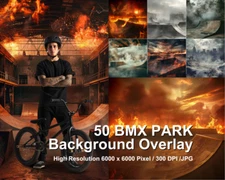 50 BMX PARK Digital Backdrop Overlay Digital Studio Background
