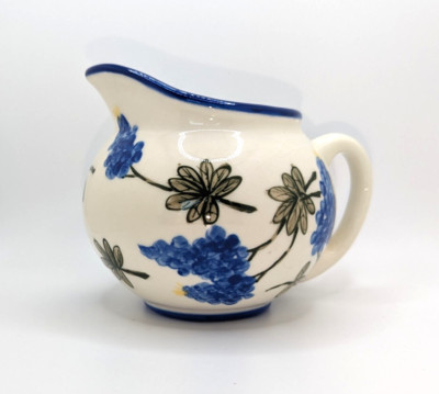 Portfolio Ocean to Ocean White Ceramic Texas Bluebonnet Creamer Pitcher ...