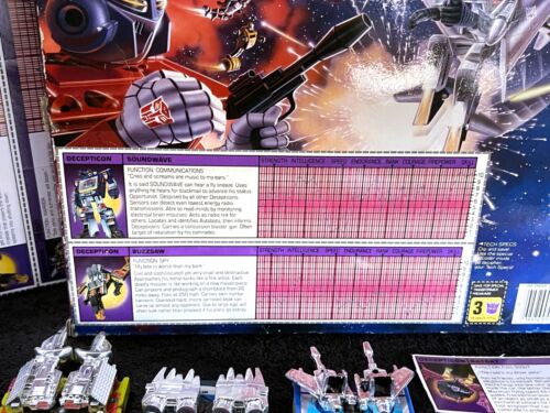 G1 1984 PRE RUB SOUNDWAVE VINTAGE BOXED • COMPLETE • 8 CASSETTES • TRANSFORMERS - Picture 2 of 24