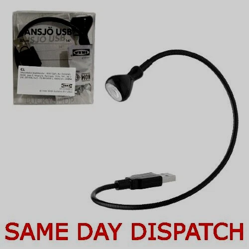 IKEA Jansjo USB LED Lamp Light Black Flexible Adjustable for Laptop Computer UK