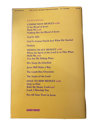 Only To Him / Brooklyn Tabernacle ゴスペル譜 Only To Him Medley (Orchestration) - The Brooklyn Tabernacle