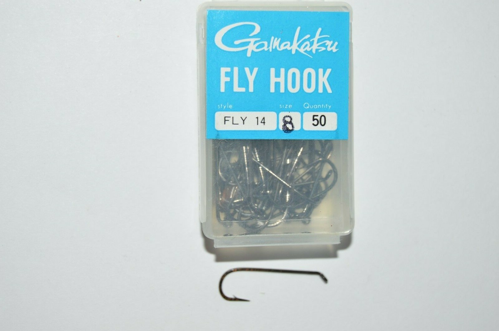 gamakatsu fly hook size 8 fly 14 2x long dry color black 39406 50 per