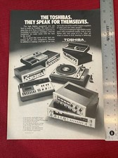 Toshiba Stereo And Speakers 1972 Print Ad - Great To Frame!