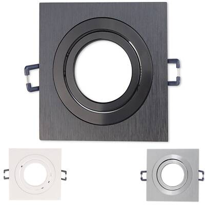 6x Einbaurahmen Set GU10 MR16 eckig Rahmen Einbaustrahler Ø75-85mm Einbauspot