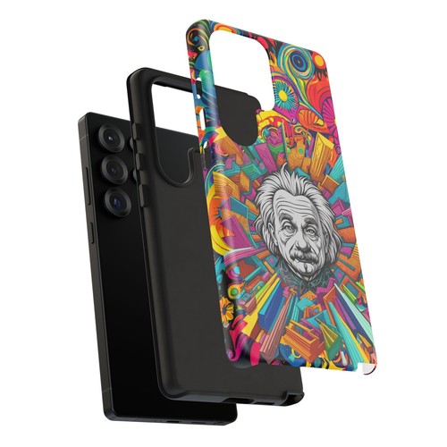 Colorful Einstein Phone Case, Artistic Tough Case for Students, Geek Gift - 第 84/96 張圖片