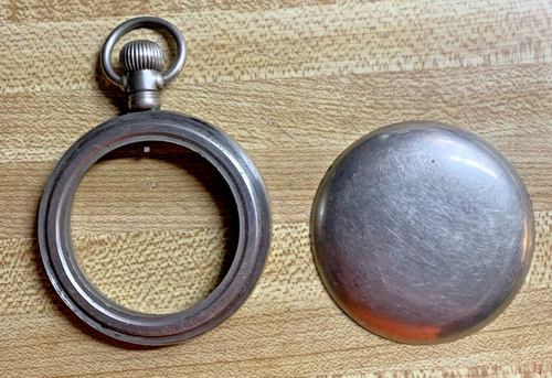 18 Size Philadelphia Crown O.F. Pocket Watch Case Silverode Smooth Back Parts