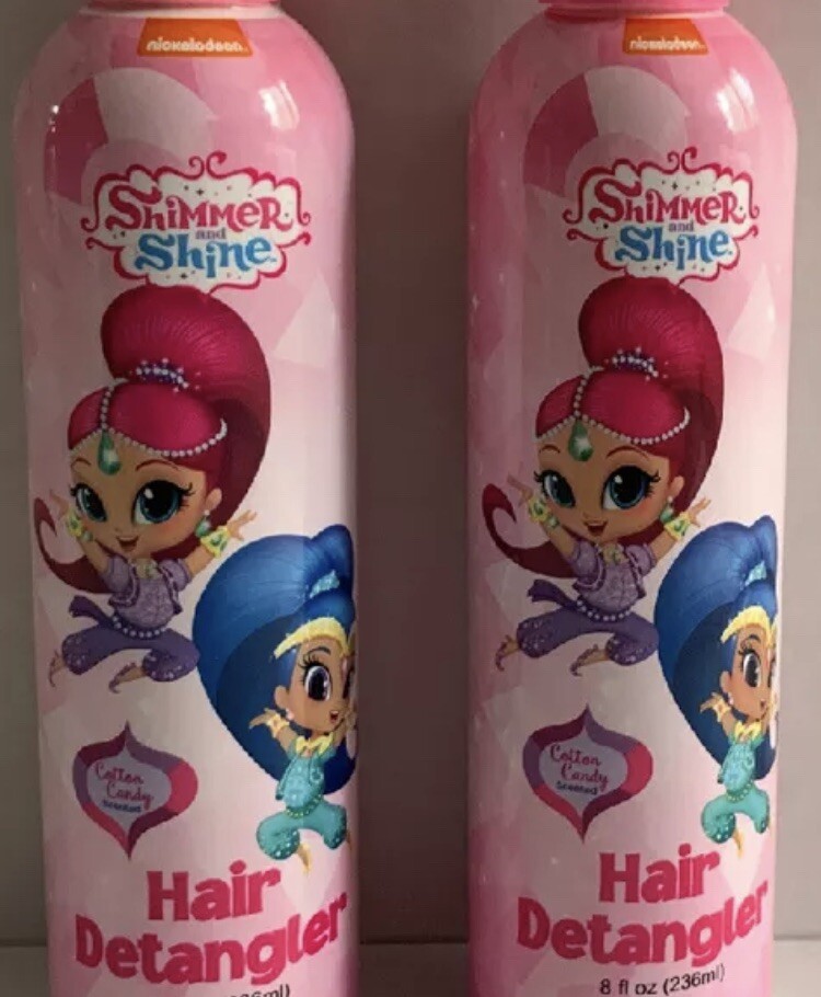 Nickelodeon Shimmer Shine Hair Detangler Cotton Candy Scented 8 oz (2