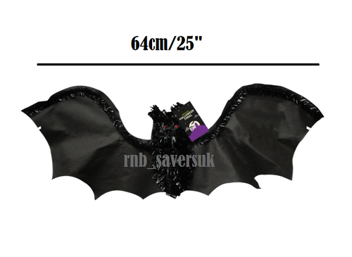 Halloween gruseliges Lametta Deko Fledermaus 64 cm Spinne 35 cm hängende Schnur - Bild 3 von 3