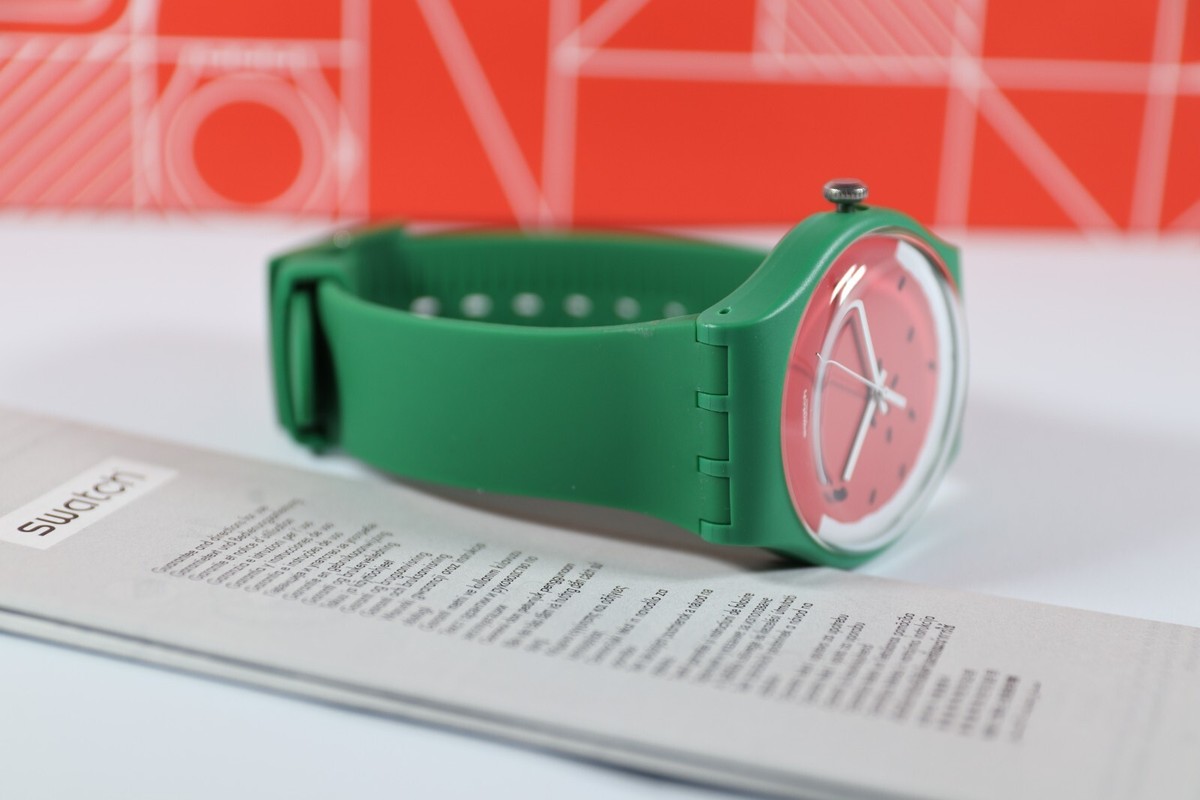 NEW SWATCH SWISS LIMITED WATERMELON WATCH TOO COOL GREEN  display picture 3