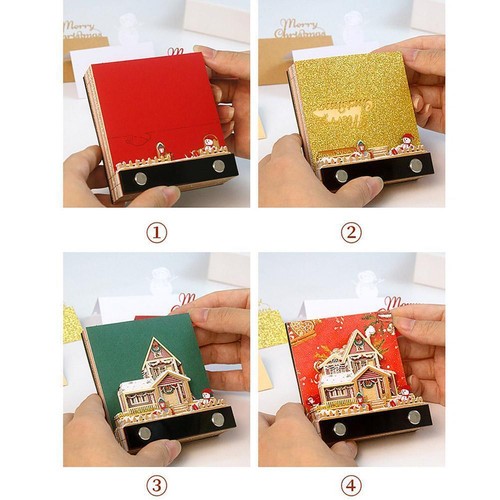 3D Christmas House Memo Pad, Paper Art Carving Notepad Calendar Art H6J3 - Picture 11 of 19
