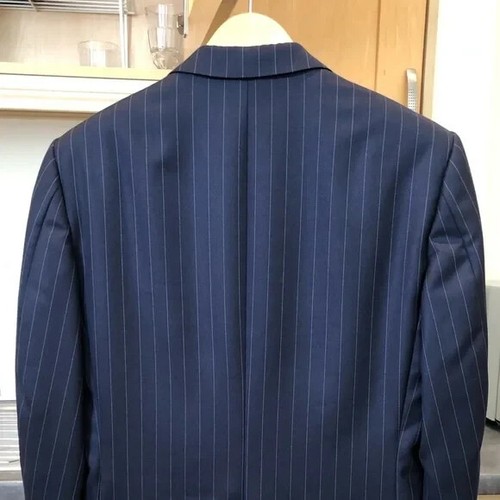 RICHARD ANDERSON Savile Row Bespoke Navy Striped Blazer, Size 39R - Picture 8 of 9