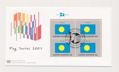 D349292 United Nations New York Bureau FDC Flag Series Palau - 第 1/1 張圖片