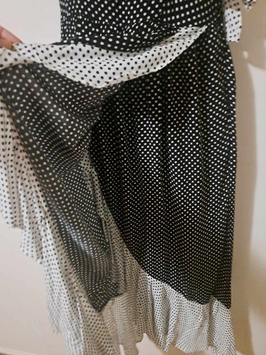 SEED HERITAGE Black & White Spot Midi Wrap Dress-Size 10-Great Condition (445) - Picture 5 of 7