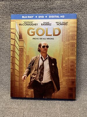 Gold Blu-ray & DVD 2 Disc Matthew McConaughey Movie Edgar Ramirez