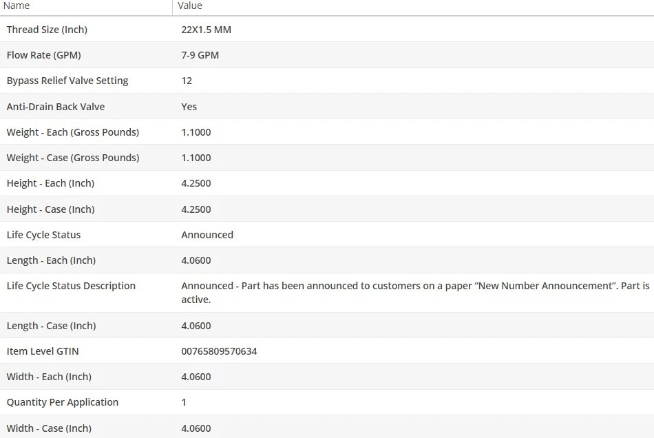 Filtro de aceite de motor OEM WIX para SRT VIPER 2013-2014 V10-8,4 L Foto 4 de 4