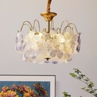 Modern Crystal Clover Led Chandelier, Ceiling Pendant Light for Living Room