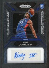 2023-24 RICKY COUNCIL IV AUTO PANINI PRIZM SENSATIONAL SIGNATURES RC AUTOGRAPHS