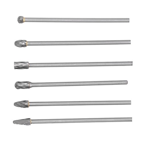 6pcs Carbide Burrs Set Lengthen Tungsten Steel Cylinder Head Porting Grinder New - Picture 5 of 12