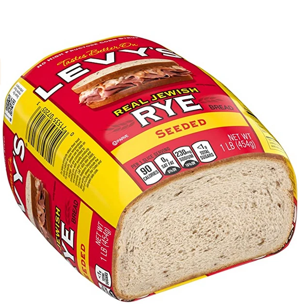 Levy's Real Jewish Rye Bread, SEEDED 16oz. Free Shipping!  - Image 2 of 2