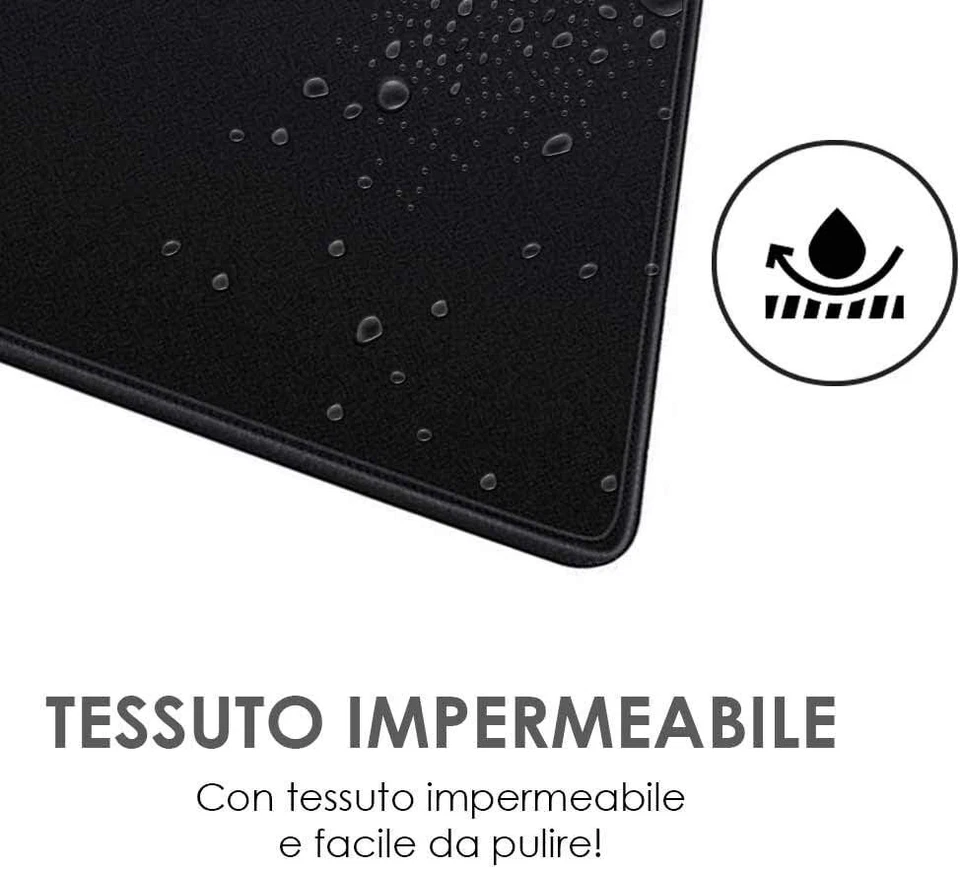 Tappetino mouse xxl Verde NET 900x400x grande per scrivania antiscivolo gaming - Immagine 4 di 4