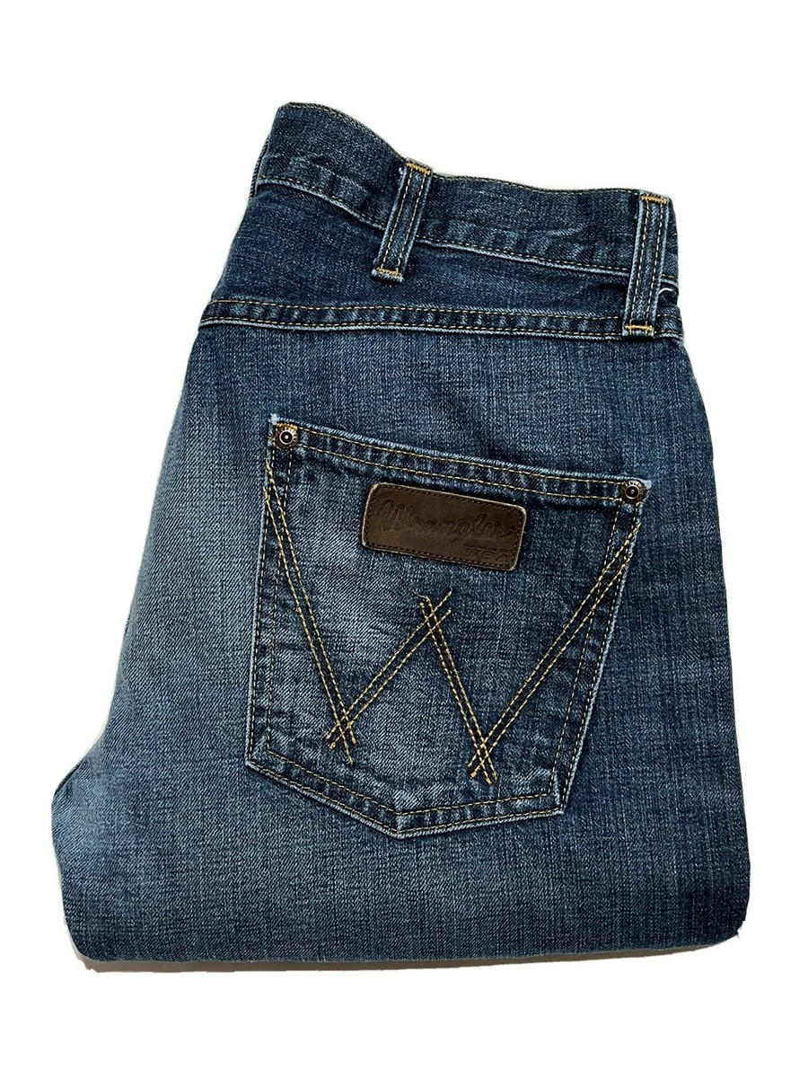 Wrangler 50th Anniversary 32×34 ストレートデニム Wrangler 1947 Mens Blue Jeans 32x34 Straight Leg Made USA Rare EUC