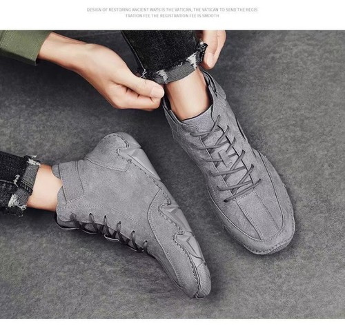 High Quality Men's Suede Ankle Boots Casual Shoes Comfortable Loafers Sneakers - Picture 11 of 24