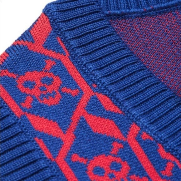 GUCCI NEUF 100 % AUTHENTIQUE pull tricoté homme crâne moyen brodé accent