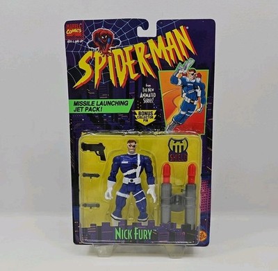 1995 Spider Man Animated Series NICK FURY Action Figure Toy Biz New