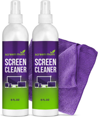 Screen Cleaner Spray and Microfiber Cloth 2-Pack (2X8Oz) by Screen Mom-Screen Cl