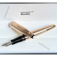 Montblanc Luxury Rose Gold Fountain Pen Barley Pattern Executive VIP Gift Rare