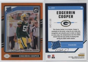 2024 Panini Donruss Optic Rated Orange Prizm /249 Edgerrin Cooper #231 Rookie RC
