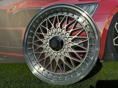4x R15 Inch 8x100/108 Bbs Style Silver + Polished Lip Wheels : Fits Pour VW,Ford - Photo 1/4