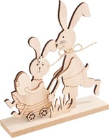 Vbs Holzsteckmotiv Hasen Schubkarre 5X18X20 Cm Osterdeko Bastelset Holzfigur