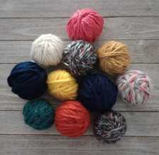 crochet knit yarn bulky misc mixed lot 11pc balls 8.3  total ounce
