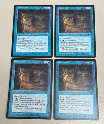 4x Geisterschiff | Ghost Ship  MTG - Renaissance deutsch  1995 NM C