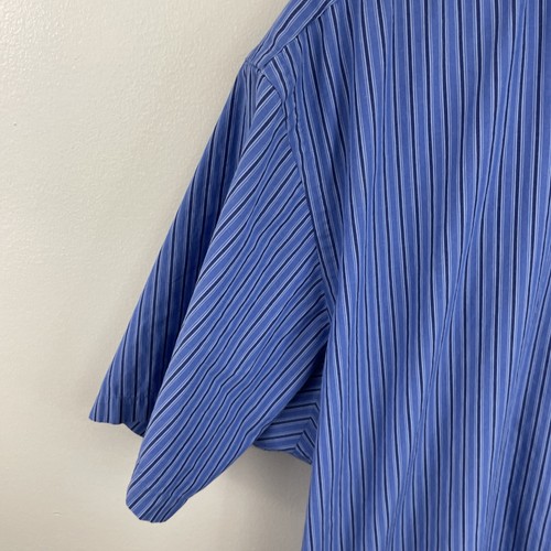 VTG Ralph Lauren Blake Shirt Mens 2XB Big 2X Blue Striped Short Sleeve Button - Picture 7 of 11