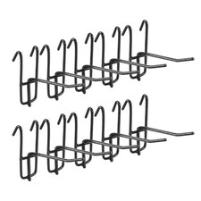 10 Pcs Gridwall Hooks, 4 Inch Grid Wall Iron Hanger, Black