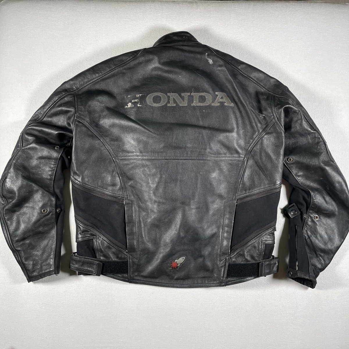 Vintage Joe Rocket Honda Jacket Mens 42 Leather Motorcycle Armor