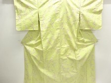 7701357: JAPANESE KIMONO / ANTIQUE KIMONO / SILK / HAND WOVEN TSUMUGI / ABSTRACT