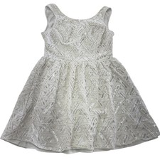 En Creme Dress Womens Large White Sequin Lace Fit Flare Party Urban Outfitters