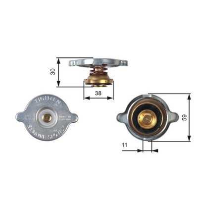 Verschlussdeckel Kühler Gates RC102 für