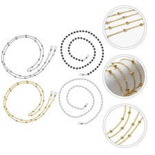 4Pcs Stylish Eyeglasses Chain Nonslip Decorative Glasses Chain Assorted Colors