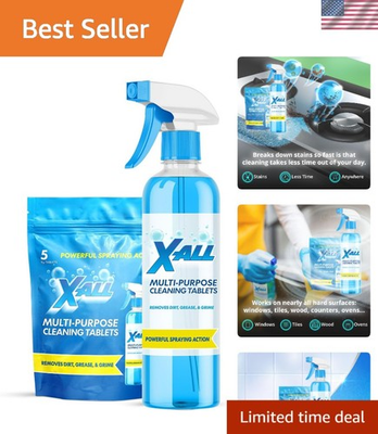 #ad X ALL Multi Purpose Cleaner Spray Bottle and 5x Cleaning Tablets FREE SHIPPING $39.99